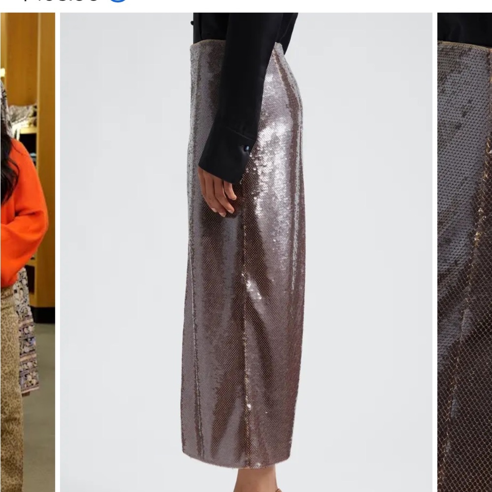 BNWOT A.L.C Elegant Sequin Monroe Skirt in Smoke - Picture 3 of 6